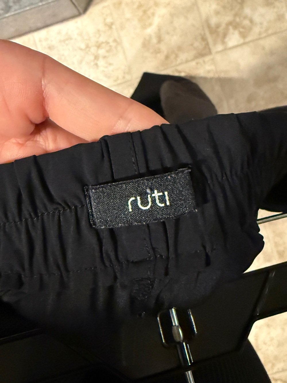 Ruti On the Loose Work Pant Wide-Leg Black Women's Pants with Elastic Waist - Picture 2 of 4